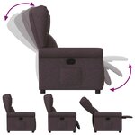 vidaXL Fauteuil inclinable Marron foncé Tissu