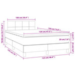 vidaXL Sommier à lattes de lit matelas LED gris foncé 120x190 cm tissu