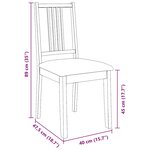 vidaXL Chaises à manger coussins 2 Pièces marron bois massif caoutchouc