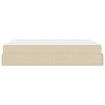 vidaXL Cadre de lit avec matelas avec matelas 2 Pièces Crème tissu