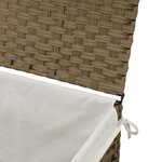 vidaXL Panier à linge avec couvercle 55 5x35x34 cm résine tressée