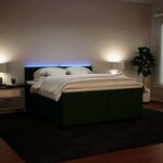 vidaXL Sommier à lattes de lit et matelas Vert foncé 200x200cm Velours