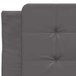 vidaXL Coussin de tête de lit Zadar gris 90 cm similicuir