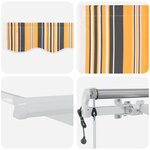 vidaXL Store Rétractable Automatique Rayé Multicolore 600x350 cm