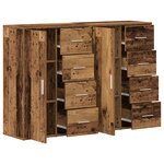 vidaXL Buffets 2 Pièces Bois Ancien 60x31x84 cm Panneau de Bois