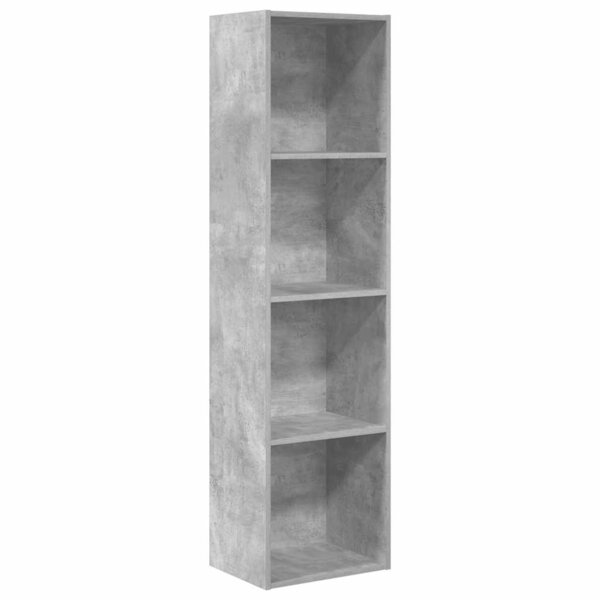 vidaXL Bibliothèque gris béton 40x30x152 cm bois d'ingénierie