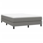 vidaXL Cadre de lit gris foncé 140x190 cm tissu