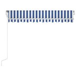 Vidaxl auvent rétractable automatique 350x250 cm bleu et blanc