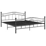 vidaXL Cadre de lit sans matelas noir métal 140x200 cm