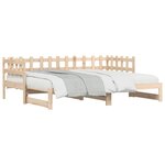 vidaXL Lit coulissant sans matelas 2x(90x200) cm Bois massif