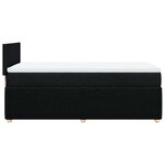 vidaXL Sommier à lattes de lit avec matelas Noir 100x200 cm Tissu