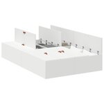 vidaXL Cadre de lit avec rangement avec stockage Blanc 120 x 190 cm