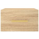 vidaXL Tables de chevet murales 2 Pièces chêne sonoma 35x35x20 cm