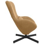 Fauteuil Oeuf en Velours Marron