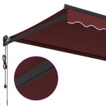 vidaXL Auvent rétractable automatique bordeaux 450x300 cm