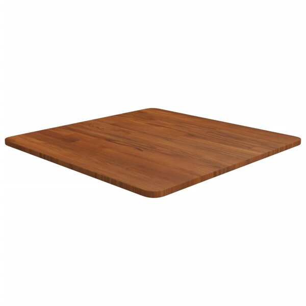 vidaXL Dessus de table carré Marron foncé60x60x1 5cm Bois chêne traité