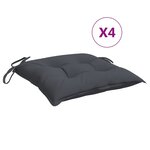 vidaXL Coussins de chaise lot de 4 anthracite 50x50x7 cm tissu oxford