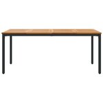 Table de jardin vidaXL 180x90x75 cm en bois d'acacia solide et métal