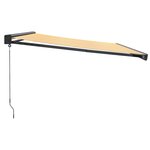 vidaXL Auvent rétractable jaune et blanc 4x3 m tissu et aluminium