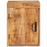 vidaXL Table de chevet Marron 35 x 33 x 48 cm Bois de mangue massif