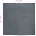 vidaXL Tapis en Fourrure Synthétique de Lapin Anthracite 200 x 200 cm