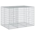 vidaXL Panier gabion avec couvercle 150x100x100 cm fer galvanisé