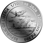 Pièce de monnaie en Palladium 12 Dollars g 0.031 (1/1000 oz) Millésime 2026 BATTLE OF MIDWAY 1/1000 (PRÉCOMMANDE)
