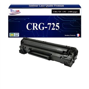 T3AZUR - Toner compatible avec Canon 728/ 725/ 726 pour Canon MF-4580DN  MF-4730  MF-4750 Noir - 2 000p