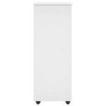vidaXL Cabinet roulant 53 x 39 x 103 cm Bois de Pin Massif Blanc