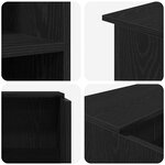 vidaXL Bureau de réception chêne noir 100x50x103 5cm bois d'ingénierie