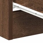 vidaXL Table de chevet Chêne marron 38x35x56 cm Bois d'ingénierie