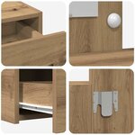 vidaXL Table de Toilette Marron 83 x 40 x 70 cm Bois d'ingénierie