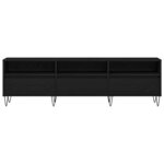 meuble TV vidaXL Noir Chêne 150x30x44 5 cm en bois d'ingénierie