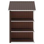 vidaXL Abri de jardin avec étagère Marron 205x130x183 cm Fer