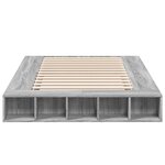 vidaXL Cadre de lit sans matelas sonoma gris 135x190 cm