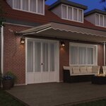 vidaXL Auvent Rétractable avec Beige 600 × 300 cm tissu