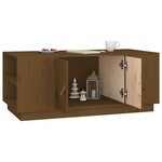 vidaXL Table basse Marron miel 100x50x41 cm Bois massif de pin