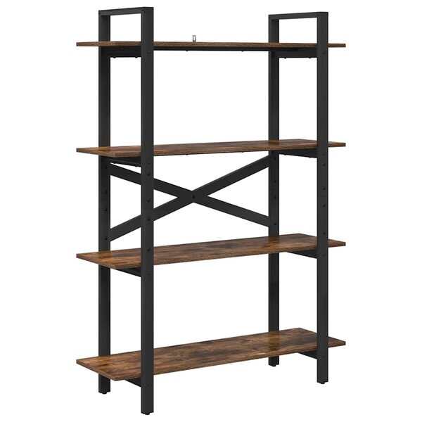 vidaXL Étagère Chêne fumé 100 x 33 5 x 140 cm Bois d'ingénierie