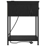 vidaXL Cabinet de chevet Chêne noir 42 x 41 x 56 cm Bois d'ingénierie