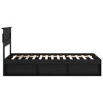 vidaXL Cadre de lit avec matelas Noir 90 x 200 cm Pin massif