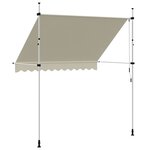 vidaXL Auvent manuel rétractable 250 cm Crème