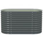 vidaXL Lit surélevé de jardin 160x80x81 cm Acier galvanisé Gris
