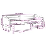vidaXL Lit de jour et 3 tiroirs sans matelas IRUN blanc rose 90x200 cm