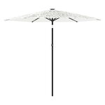 vidaXL Parasol de jardin avec mât en acier blanc 268x268x226 cm