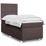 vidaXL Sommier à lattes de lit avec matelas Marron foncé 90x200 cm