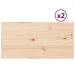 vidaXL Dessus de table 2 Pièces 80x40x1 7cm rectangulaire bois pin massif