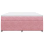 vidaXL Sommier à lattes de lit avec matelas Rose 180x200 cm Velours