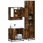 vidaXL Ensemble de meubles de salle de bain 3 Pièces Chêne fumé