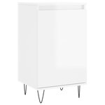 vidaXL Buffets 2 Pièces blanc brillant 40x35x70 cm bois d'ingénierie
