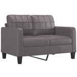 vidaXL Ensemble de canapés 3 Pièces avec coussins gris similicuir